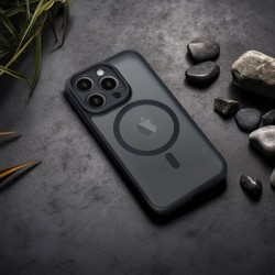 Nutitelefoni tagakaas Õun iPhone 11 Täismatt salv Must, Läbipaistev