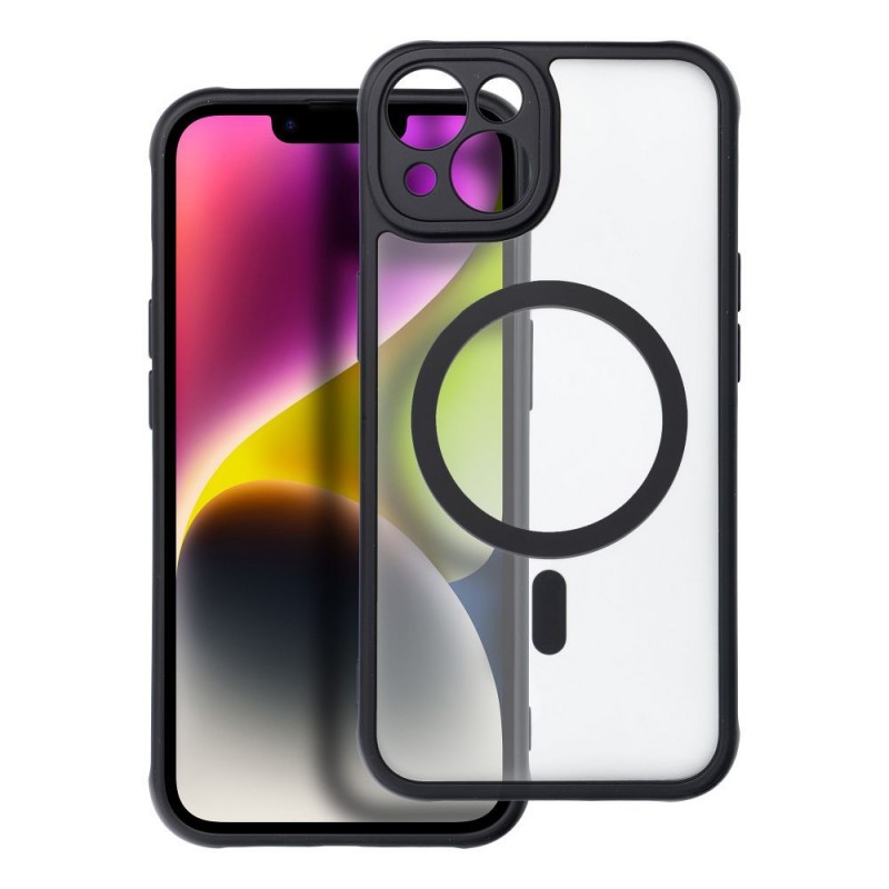 Nutitelefoni tagakaas Õun iPhone 14 Täismatt salv Must, Läbipaistev