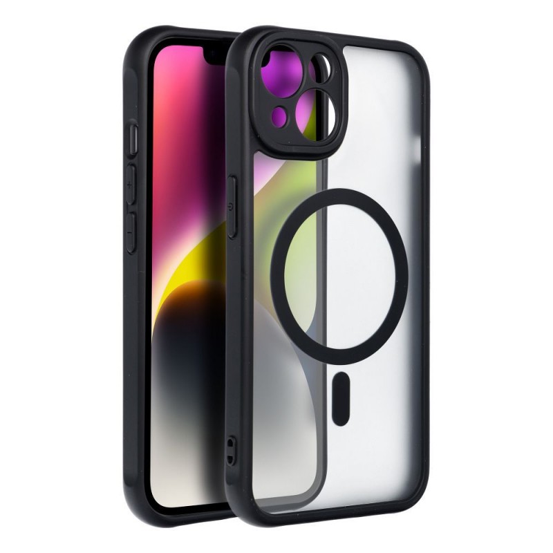 Nutitelefoni tagakaas Õun iPhone 14 Täismatt salv Must, Läbipaistev