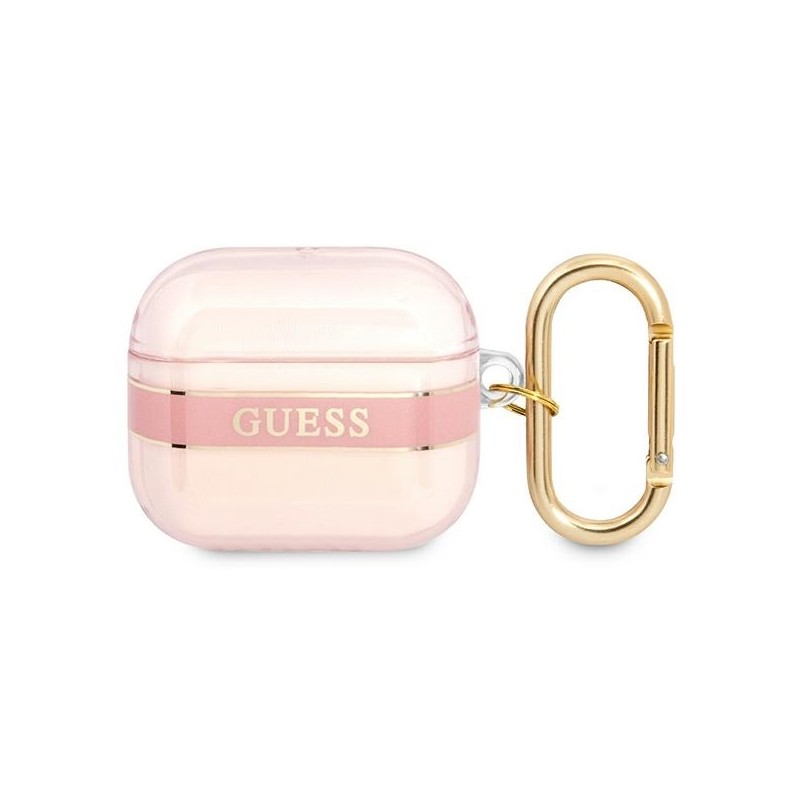 Bezvadu austiņu apvalks Apple Printed Stripe Rozā