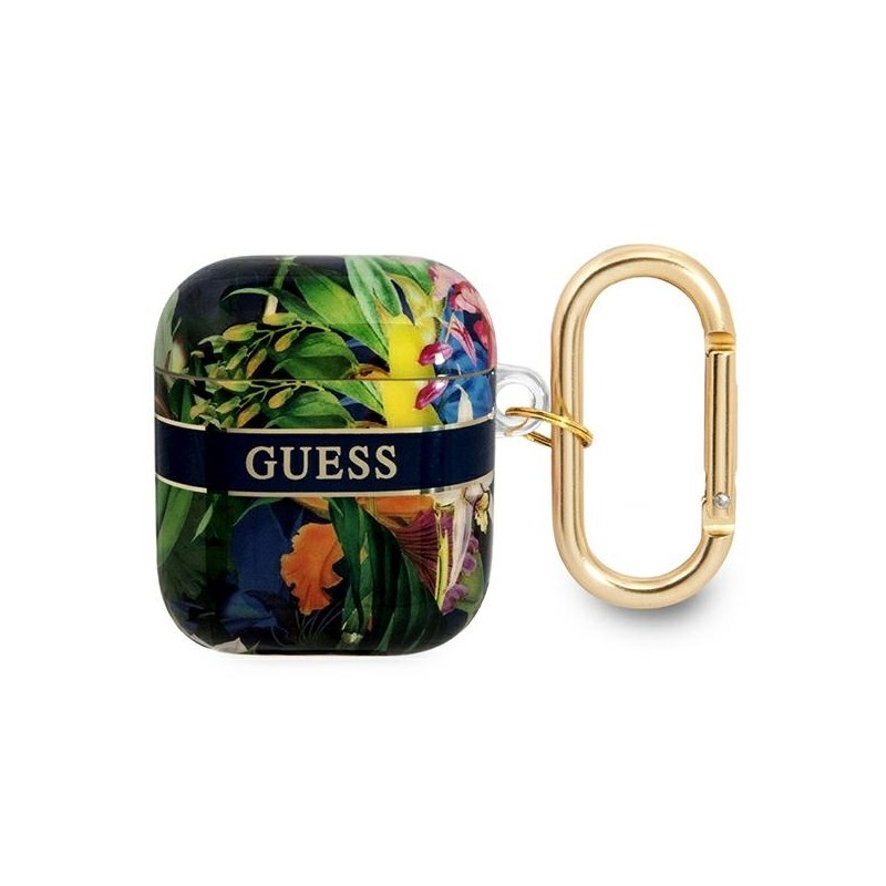 Bezvadu austiņu apvalks Apple Flower Zila