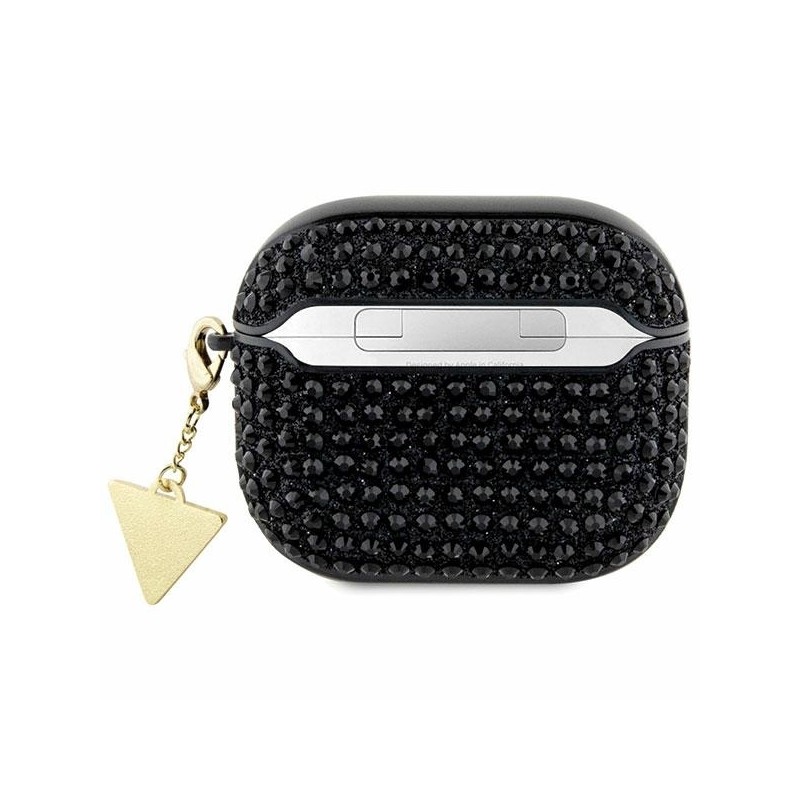 Guess GUA3HDGTPK AirPods 3 cover czarny/black Rhinestone Triangle Charm