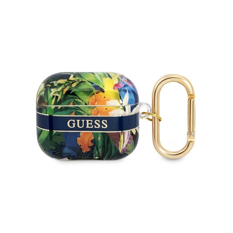 Juhtmevabade kõrvaklappide ümbris Õun Lilleprindiga GUA3HHFLB Sinine, Disaini järgi