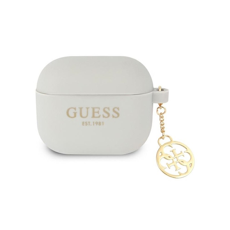 Guess GUA3LSC4EG AirPods 3 cover szary/grey Silicone Charm 4G Collection