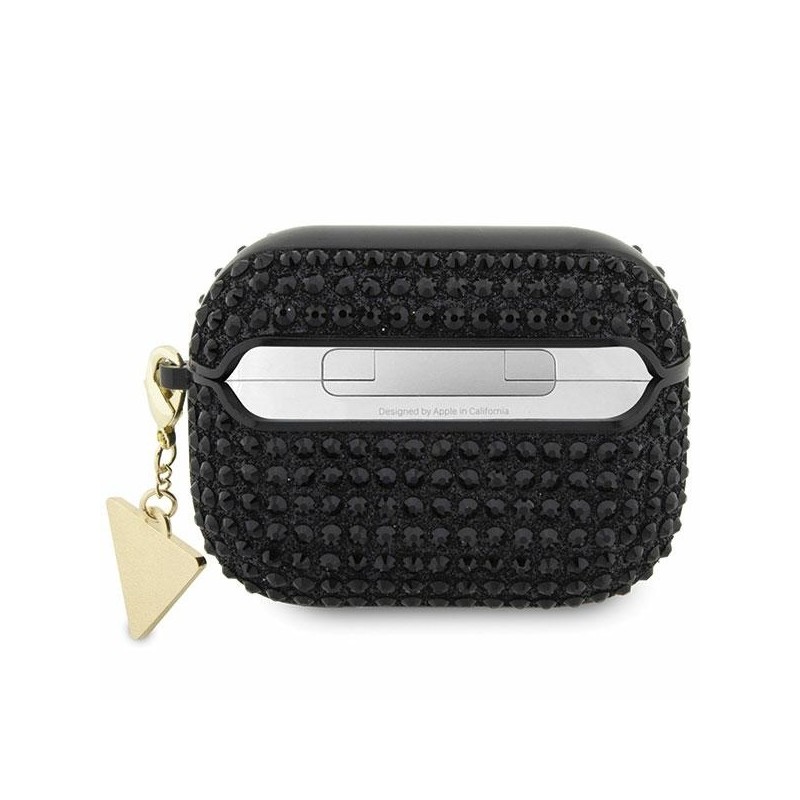 Guess GUAP2HDGTPK AirPods Pro 2 (2022/2023) cover czarny/black Rhinestone Triangle Charm