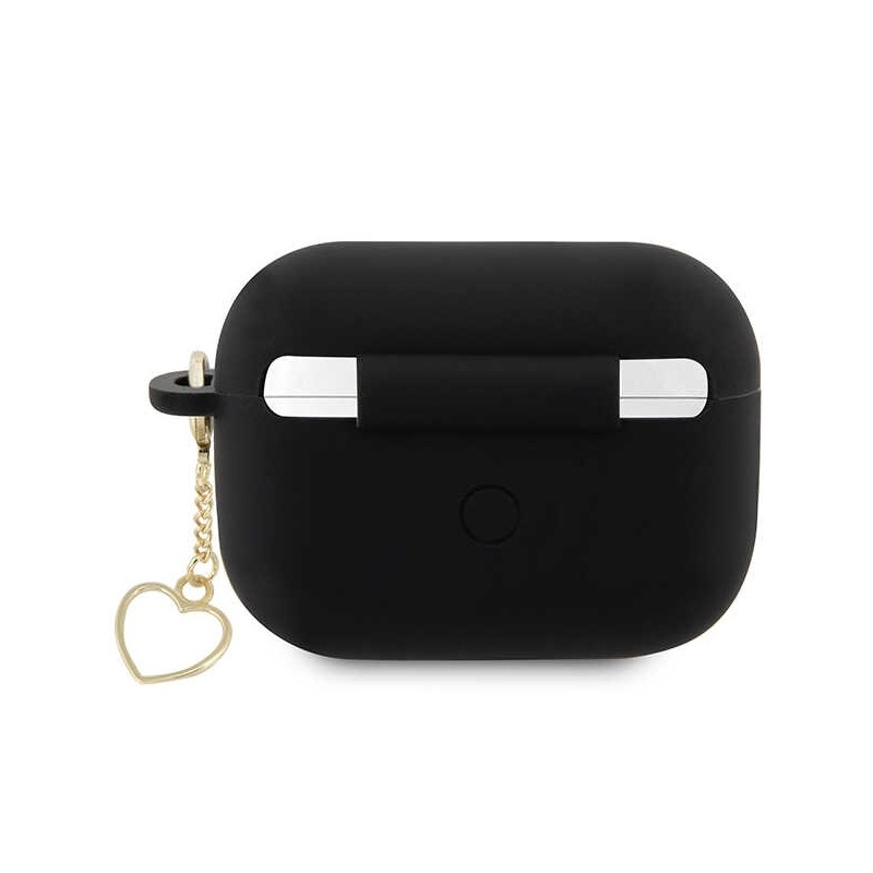 Bezvadu austiņu apvalks Apple Charms Heart Collection Melna, Ar Tekstu