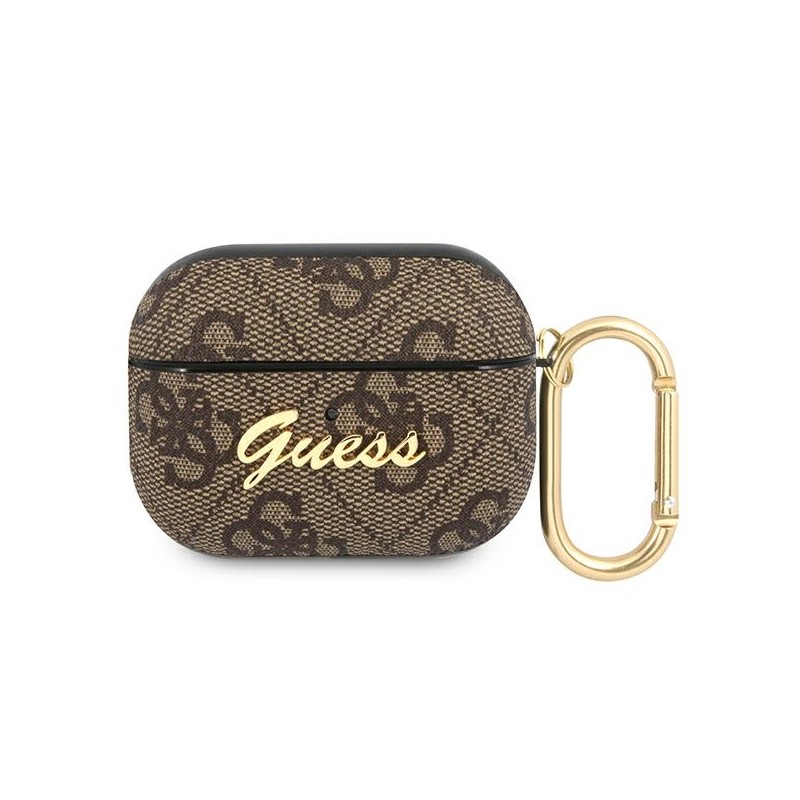 Guess GUAP4GSMW AirPods Pro cover brązowy/brown 4G Script Metal Collection