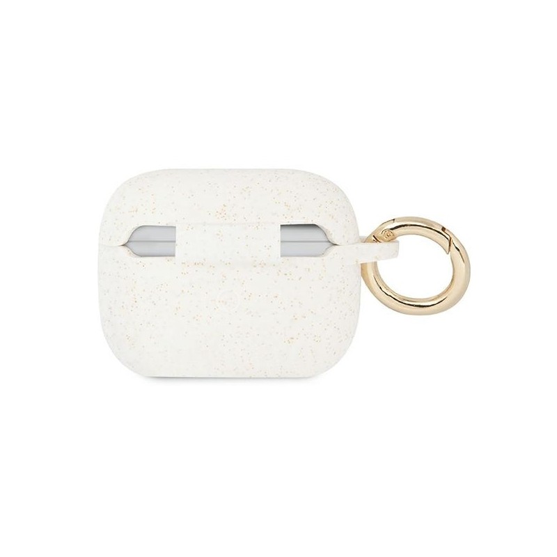 Guess GUAPSGGEH AirPods Pro cover biały/white Silicone Glitter
