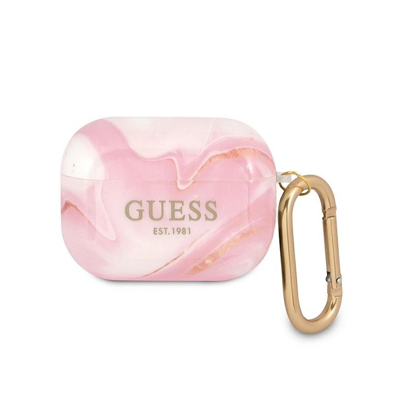 Guess GUAPUNMP AirPods Pro cover różowy/pink Marble Collection