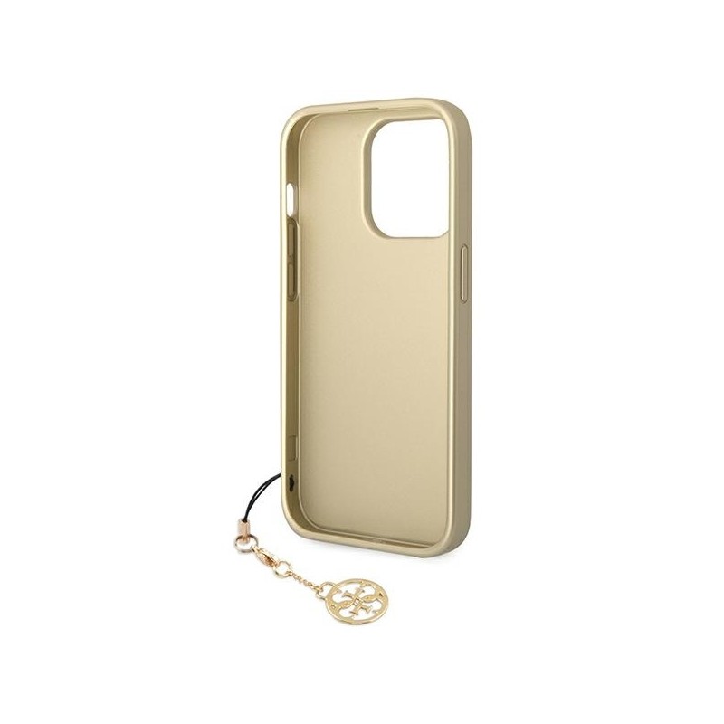 Guess GUHCP14LGF4GBR iPhone 14 Pro 6,1" brązowy/brown hardcase 4G Charms Collection | imob.ee