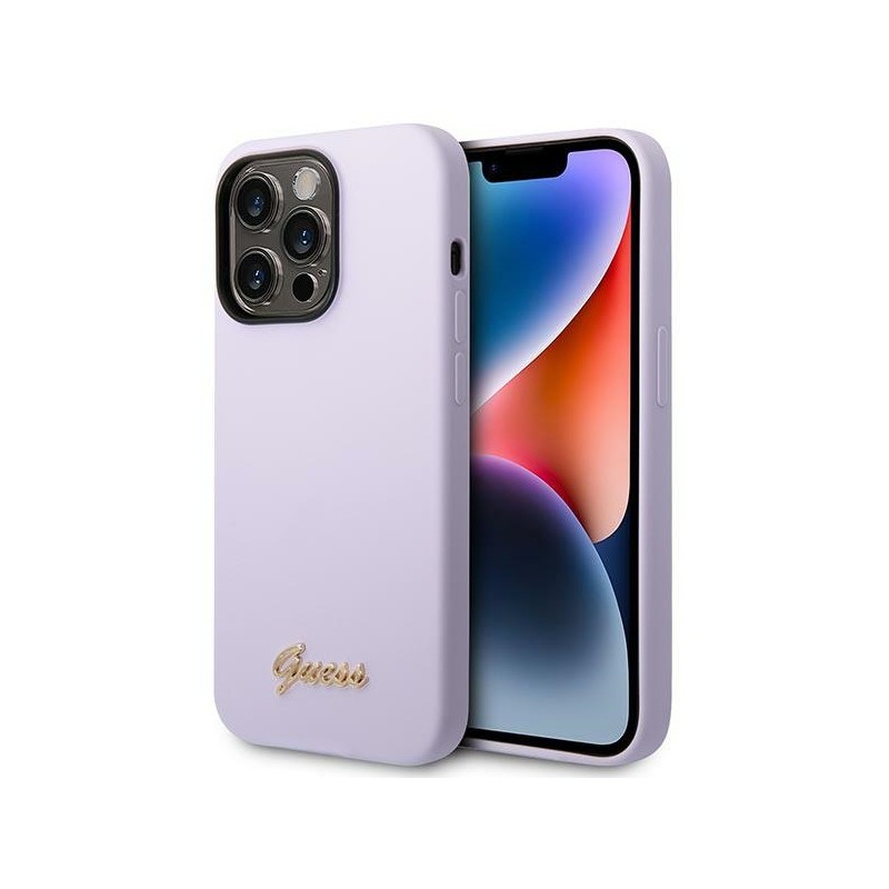 Viedtālruņa aizmugurējais vāciņš Apple iPhone 14 Pro 4G Metal Logo Violet