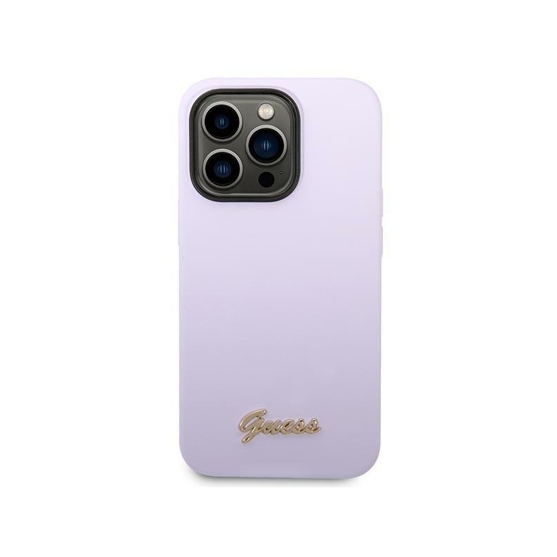 Viedtālruņa aizmugurējais vāciņš Apple iPhone 14 Pro 4G Metal Logo Violet