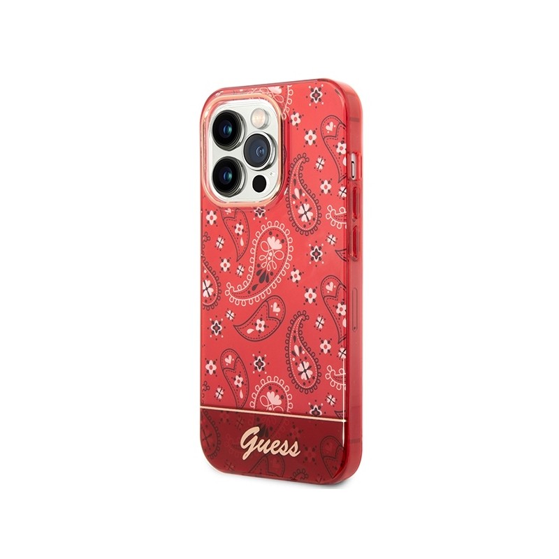 Guess GUHCP14XHGBNHR iPhone 14 Pro Max 6,7" czerwony/red hardcase Bandana Paisley