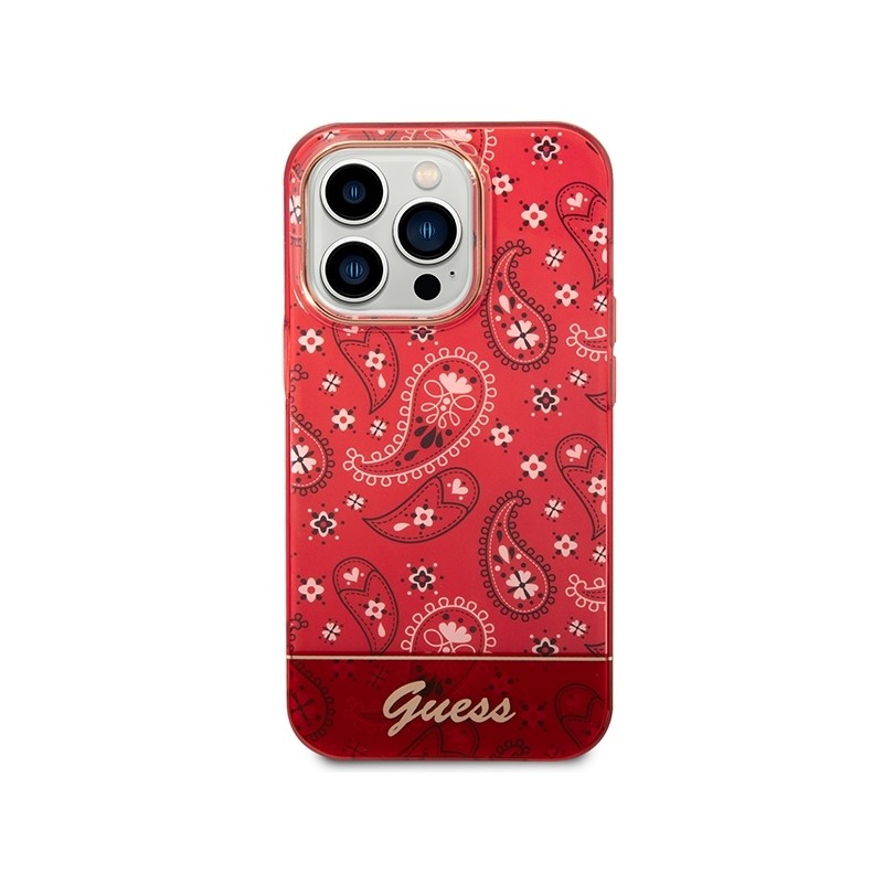 Guess GUHCP14XHGBNHR iPhone 14 Pro Max 6,7" czerwony/red hardcase Bandana Paisley