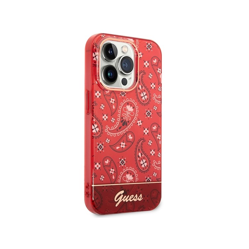 Guess GUHCP14XHGBNHR iPhone 14 Pro Max 6,7" czerwony/red hardcase Bandana Paisley