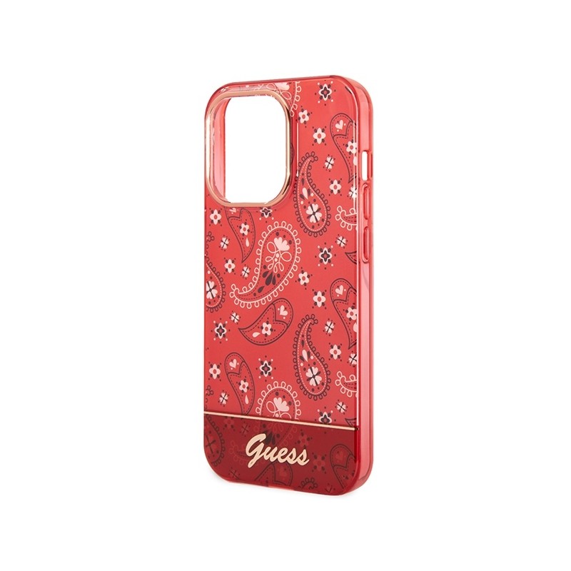 Guess GUHCP14XHGBNHR iPhone 14 Pro Max 6,7" czerwony/red hardcase Bandana Paisley