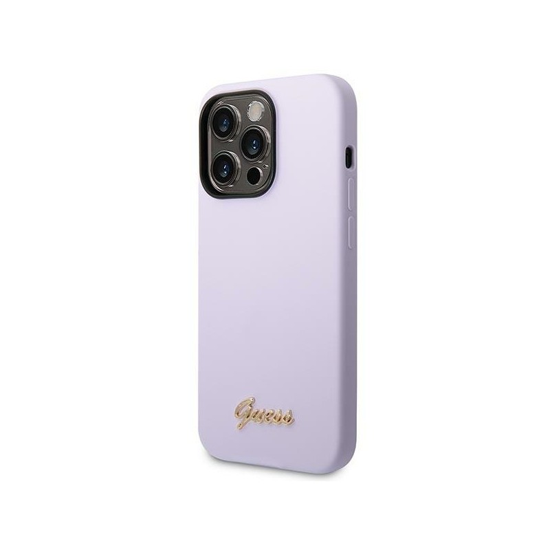 Viedtālruņa aizmugurējais vāciņš Apple iPhone 14 Pro Max 4G Metal Logo Violeta