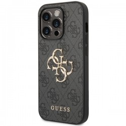 Guess GUHCP15L4GMGGR iPhone 15 Pro 6.1" szary/grey hardcase 4G Big Metal Logo