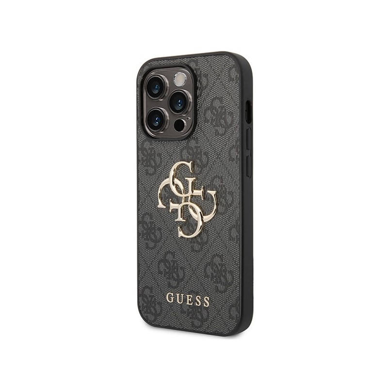 Guess GUHCP15L4GMGGR iPhone 15 Pro 6.1" szary/grey hardcase 4G Big Metal Logo