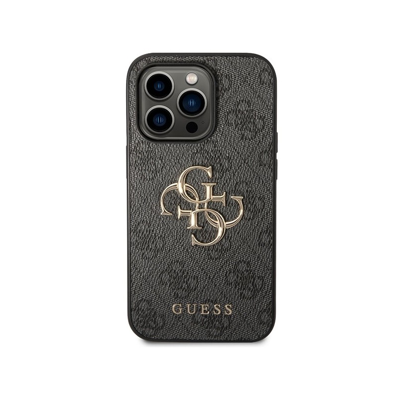 Guess GUHCP15L4GMGGR iPhone 15 Pro 6.1" szary/grey hardcase 4G Big Metal Logo
