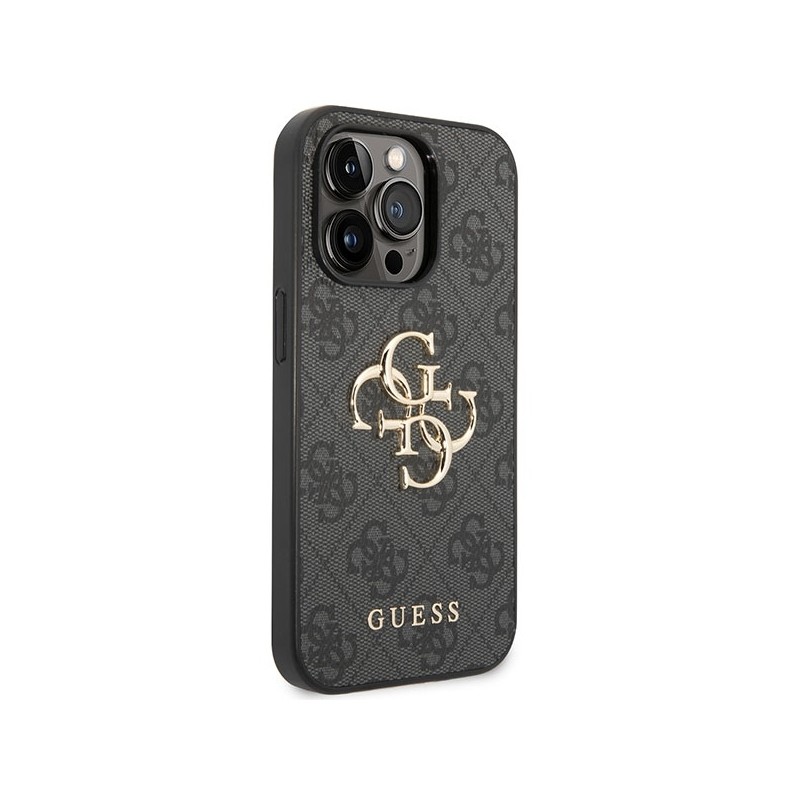 Guess GUHCP15L4GMGGR iPhone 15 Pro 6.1" szary/grey hardcase 4G Big Metal Logo
