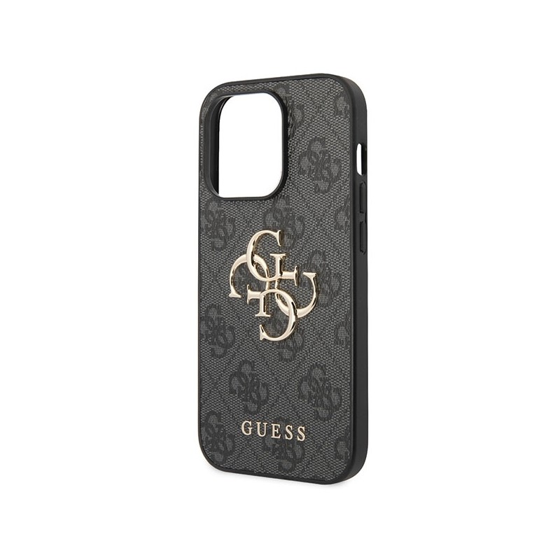 Guess GUHCP15L4GMGGR iPhone 15 Pro 6.1" szary/grey hardcase 4G Big Metal Logo