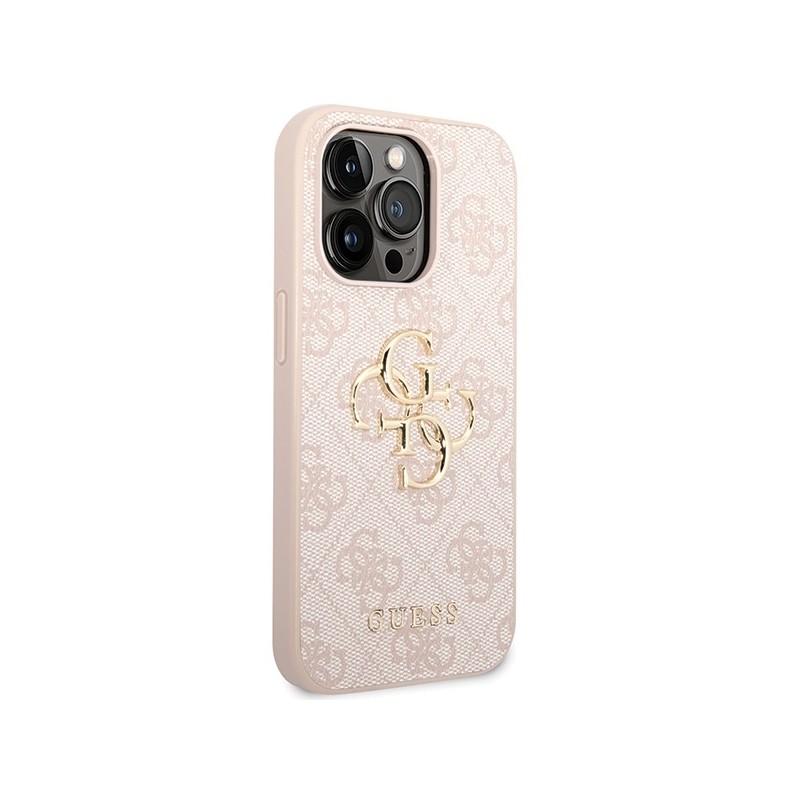 Guess GUHCP15L4GMGPI iPhone 15 Pro 6.1" różowy/pink hardcase 4G Big Metal Logo