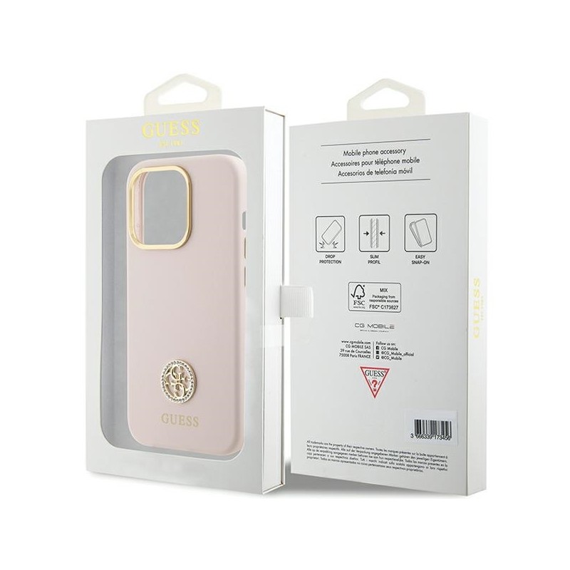 Apple iPhone 15 Pro Hard Case Guess Pink