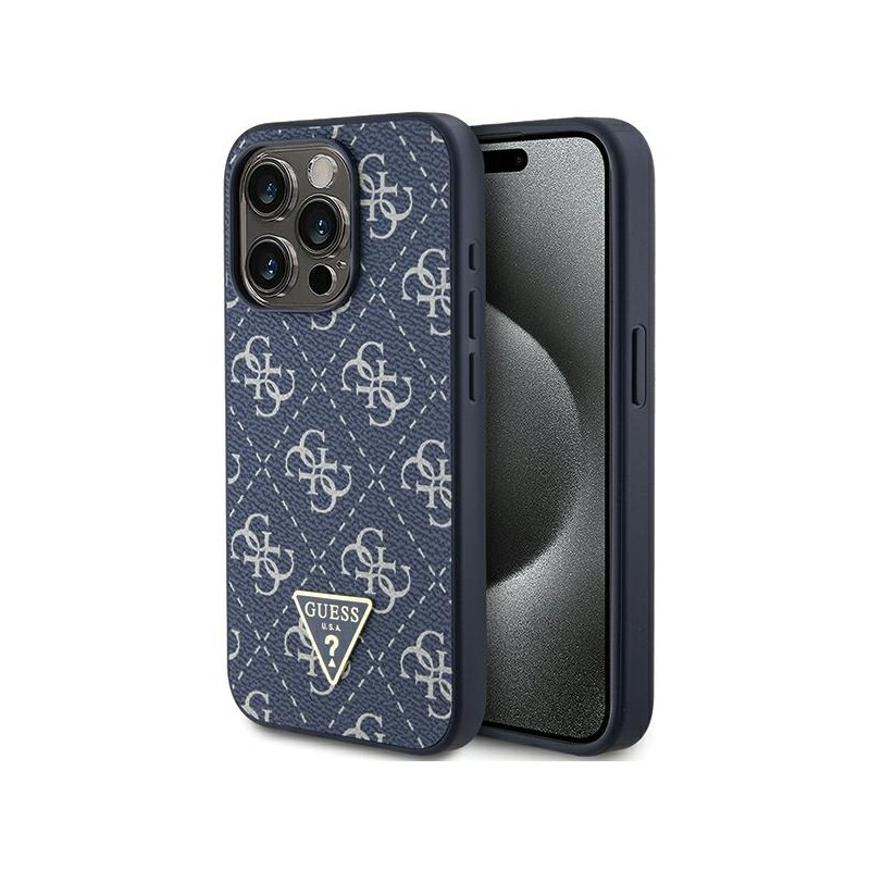 Nutitelefoni tagakaas Õun iPhone 15 Pro Kolmnurkne metallist logo Sinine