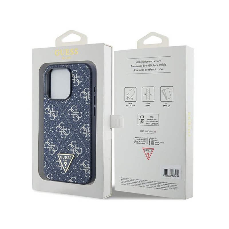 Nutitelefoni tagakaas Õun iPhone 15 Pro Kolmnurkne metallist logo Sinine