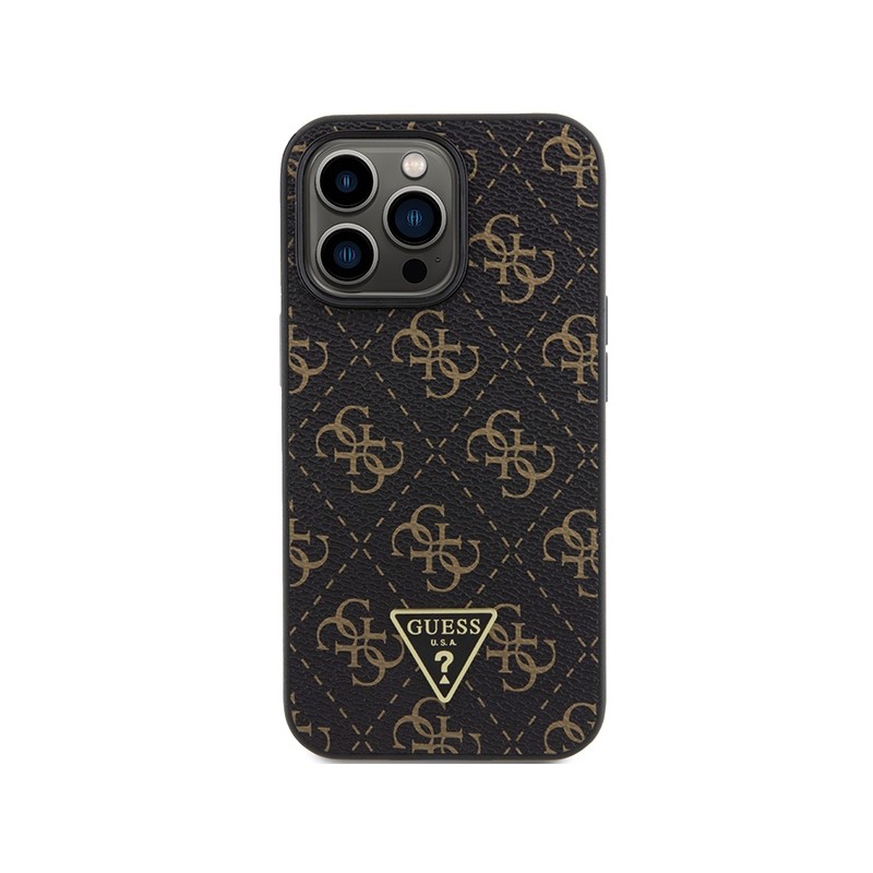 Guess GUHCP15LPG4GPK iPhone 15 Pro 6.1" czarny/black hardcase 4G Triangle Metal Logo