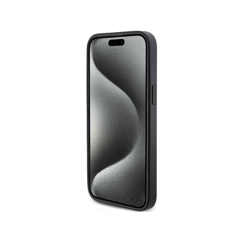 Guess GUHCP15LPG4GPK iPhone 15 Pro 6.1" czarny/black hardcase 4G Triangle Metal Logo
