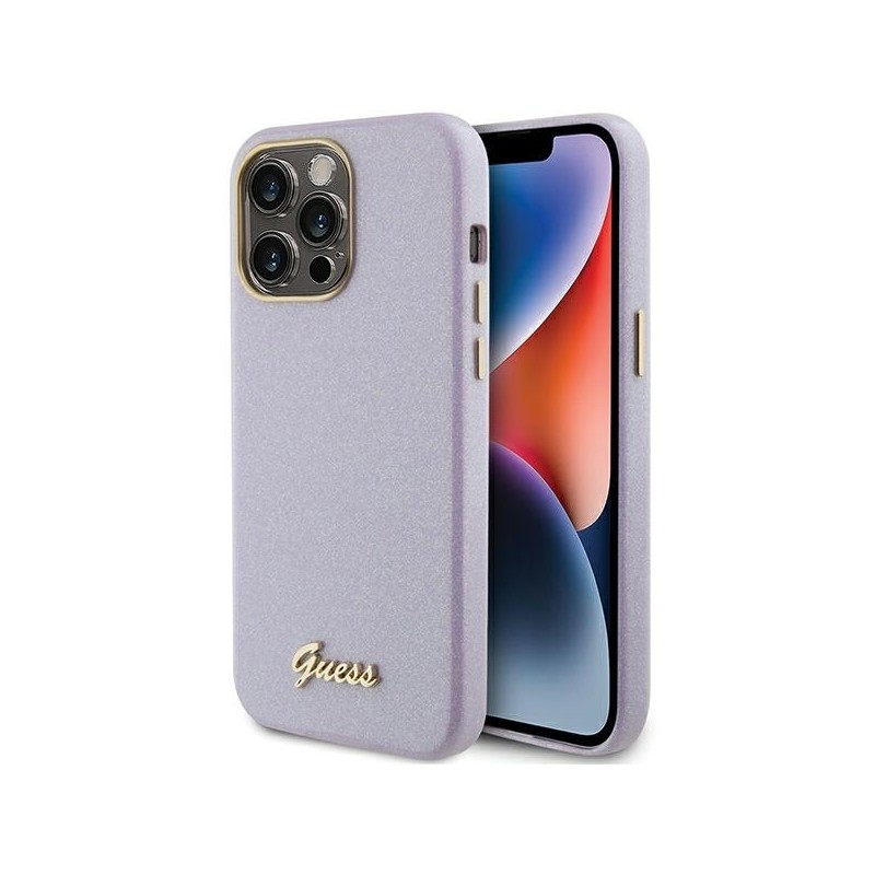 Nutitelefoni tagakaas Õun iPhone 15 Pro Läikiv skript Must, Sinine, Violetne