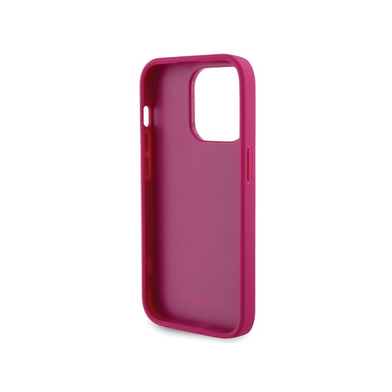 Guess GUHCP15LPS4DGPP iPhone 15 Pro 6.1" różowy/pink hardcase Strass Metal Logo