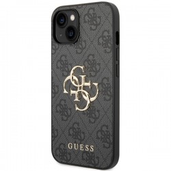 Guess GUHCP15S4GMGGR iPhone 15 / 14 / 13 6.1" szary/grey hardcase 4G Big Metal Logo