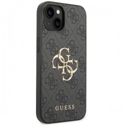 Guess GUHCP15S4GMGGR iPhone 15 / 14 / 13 6.1" szary/grey hardcase 4G Big Metal Logo