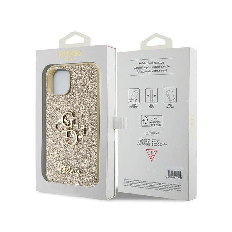 Nutitelefoni tagakaas Õun Iphone 15 Sädelev kollektsioon Kuldne