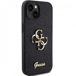 Guess GUHCP15SHG4SGK iPhone 15 / 14 / 13 6.1" czarny/black hardcase Glitter Script Big 4G