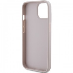 Guess GUHCP15SP4TDPP iPhone 15 / 14 / 13 6.1" różowy/pink hardcase Leather 4G Triangle Strass