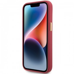 Nutitelefoni tagakaas Õun Iphone 15 Skriptimetalli logo Punane