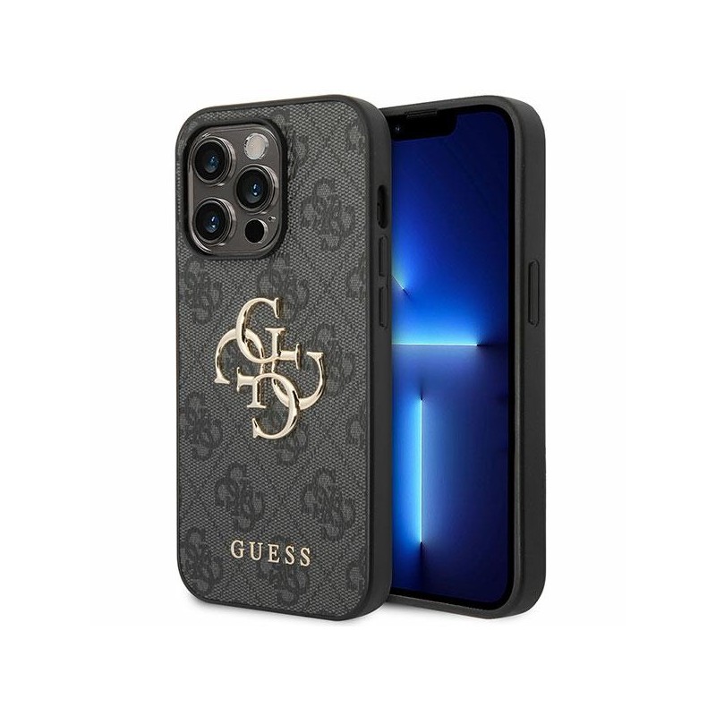 Nutitelefoni tagakaas Õun iPhone 15 Pro Max Suur metallist logo Hall