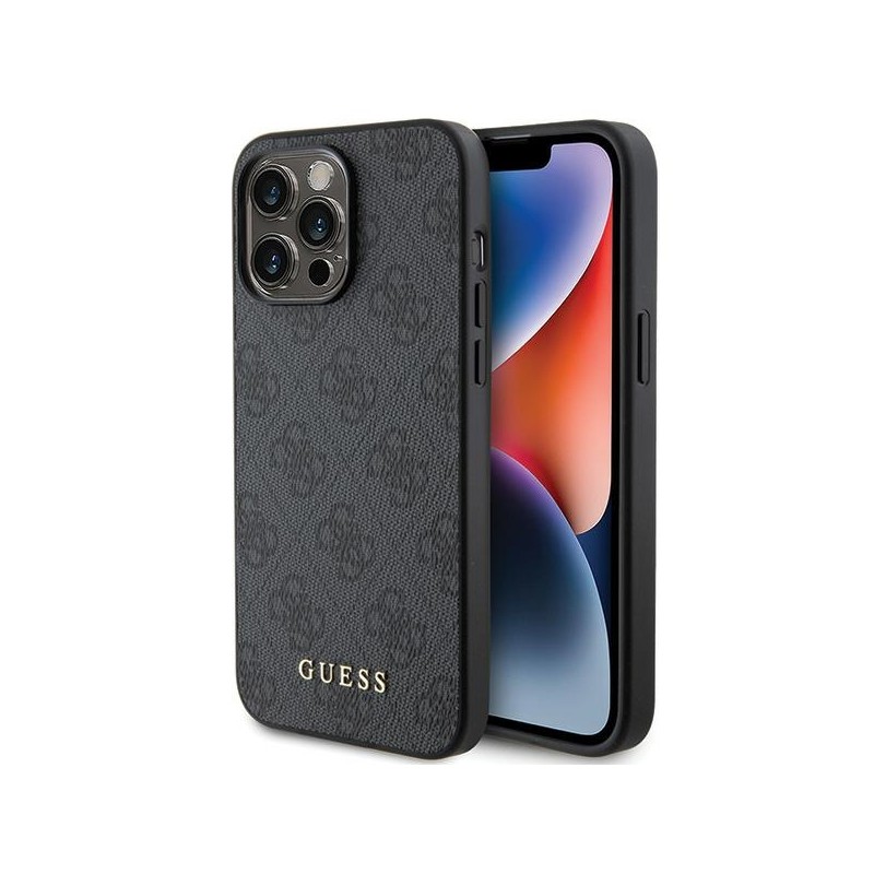 Nutitelefoni tagakaas Õun iPhone 15 Pro Max 4G metallist logo Must