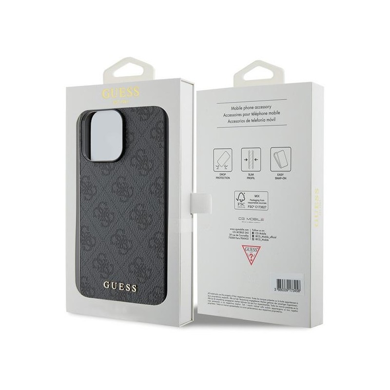 Nutitelefoni tagakaas Õun iPhone 15 Pro Max 4G metallist logo Must