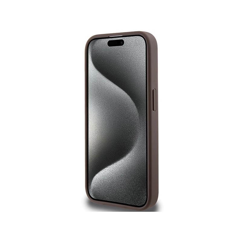 Guess GUHCP15XG4GLBR iPhone 15 Pro Max 6.7" brązowy/brown hardcase 4G Stripe Collection