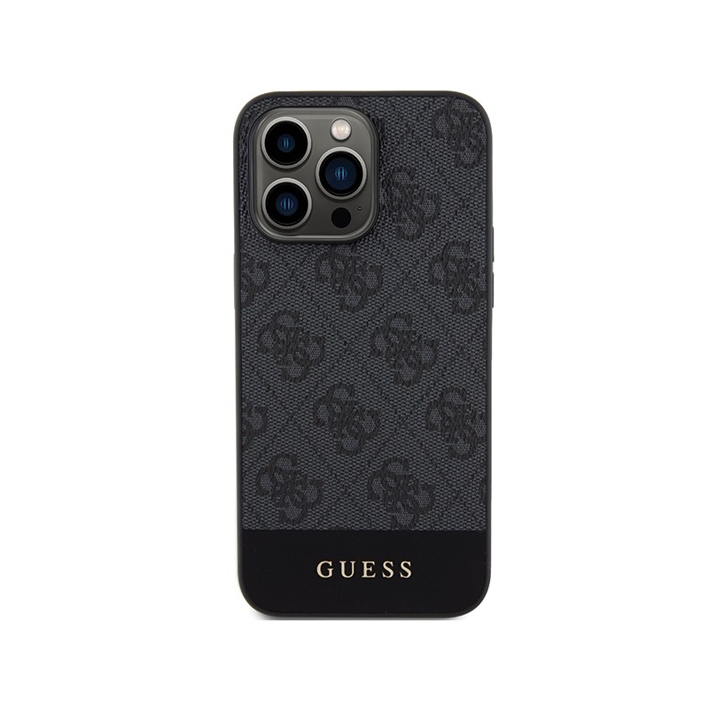 Guess GUHCP15XG4GLGR iPhone 15 Pro Max 6.7" szary/grey hardcase 4G Stripe Collection
