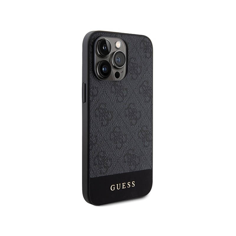 Guess GUHCP15XG4GLGR iPhone 15 Pro Max 6.7" szary/grey hardcase 4G Stripe Collection