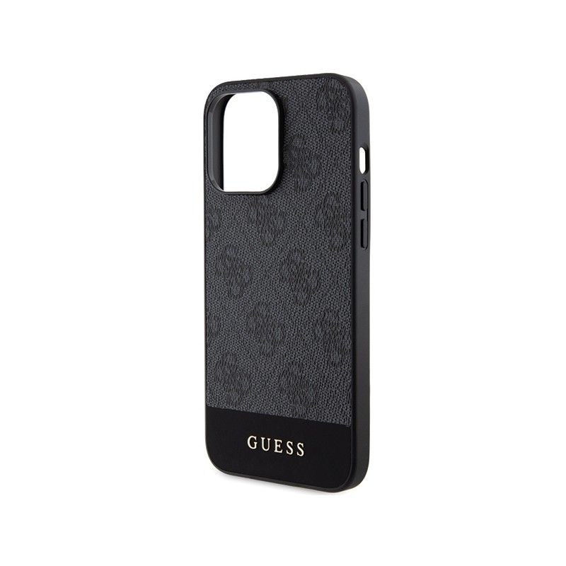 Guess GUHCP15XG4GLGR iPhone 15 Pro Max 6.7" szary/grey hardcase 4G Stripe Collection