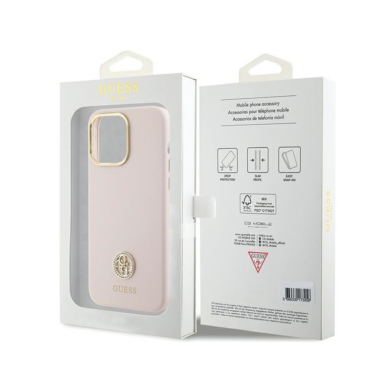 Apple iPhone 15 Pro Max Hard Case Guess Pink