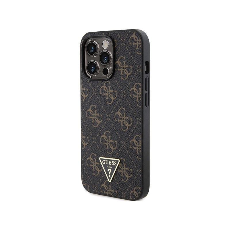 Guess GUHCP15XPG4GPK iPhone 15 Pro Max 6.7" czarny/black hardcase 4G Triangle Metal Logo