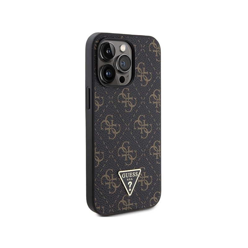Guess GUHCP15XPG4GPK iPhone 15 Pro Max 6.7" czarny/black hardcase 4G Triangle Metal Logo